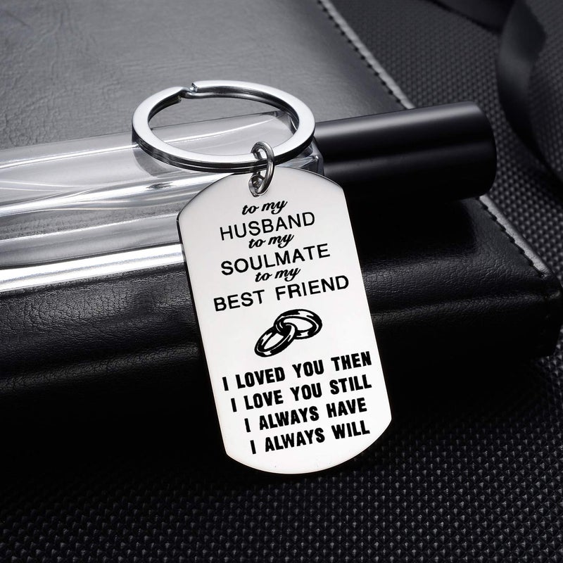 YeeQin Husband Gifts To My Husband Keychain To My Soulmate Love Valentines Day Anniversary Day Gifts Christmas Gift For Husband From Wife - Image 3